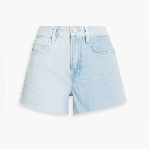 FRAME cut off raw hem Le Brigette Split screen shorts - Picture 3 of 7